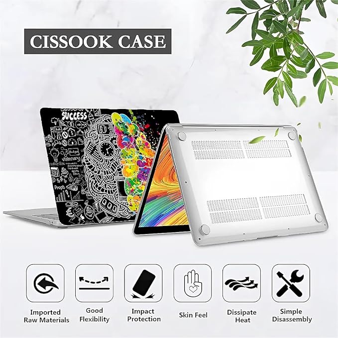Compatible with 13.3 Inch MacBook Air A1466/A1369, Left Right Brain Hard Plastic Shell Cover Case