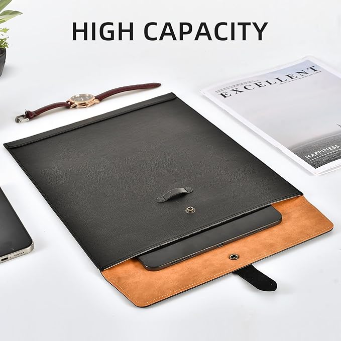 Green Leather File Folder Letter Size, File Organizer, Important Document Folder, Document Organizer, Laptop Sleeve Notebook Case, Leather Folder Paper Storage, A4 Envelopes Filing Folder 3PCS