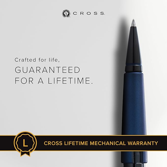 Cross Edge Matte Blue Lacquer Gel Rollerball Pen