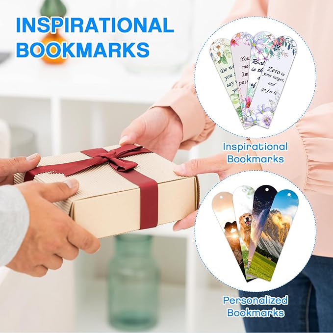 Sublimation Bookmark Blank Double Sided - 30Pcs Metal Bookmark Blanks Bulk + 30 Colors Bookmark Tassels + 30Pcs PVC Self-Sealing Bags, Bookmark Making Kit, for DIY Bookmarks, Book Lovers, Crafts