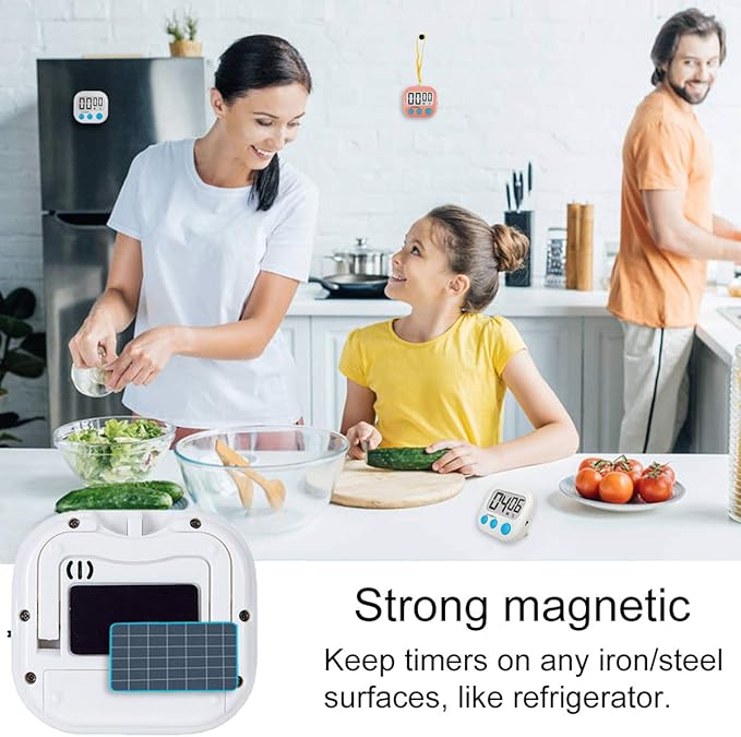 Classroom Timers for Teachers Kids Large Magnetic Digital Timer 12 Pack-Blue White