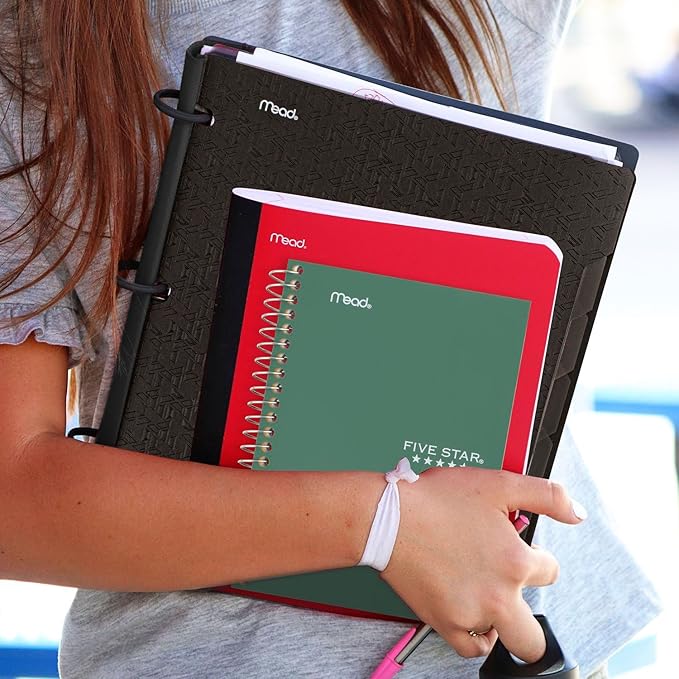 Five Star Spiral Notebook, 1 Subject, College Ruled Paper, 7" x 4-3/8", Personal Size, 80 Sheets, Green (450048CH1-ECM)