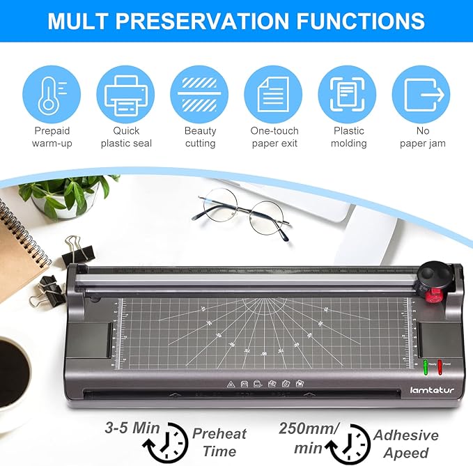 Thermal Laminator Machine 11X17 with 70 Laminating Sheets for Office Home School Teacher Use,13inch Hot&Cold Laminating Machine for A3/A4,Lamination Machine with Paper Cutter, Corner Rounder