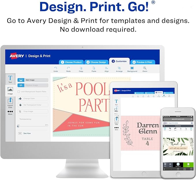 Avery Clean Edge Printable Business Cards with Sure Feed Technology, 2" x 3.5", White Linen Textured, 200 Blank Cards for Inkjet Printers (08873)