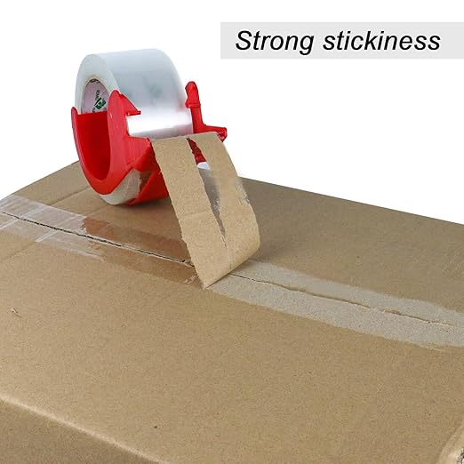 BOMEI PACK Clear Packing Tape, 2.7Mil Thick Heavy Duty Packaging Tape 12Rolls Refills with 1 Dispenser for Box Sealing, Moving and Shipping, 1.88 Inch x 60 Yard, Total 720yds
