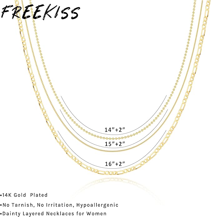 Herringbone Necklace for Women,Dainty Gold Necklace,14k Gold Plated Snake,Gold Chain Choker Necklaces,Simple Gold Layered Necklaces,Gold Jewelry Gift for Women