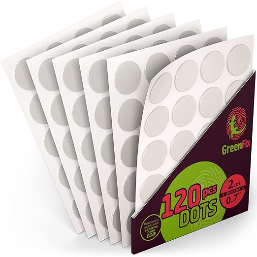 Sticky Dots Double Sided 120PCs - Poster Putty Removable Non Marking - Adhesive Dots Picture Hangers Without Nails - Double Sided Tape Sticky Pads for Crafts Hanging Balloon Stickers