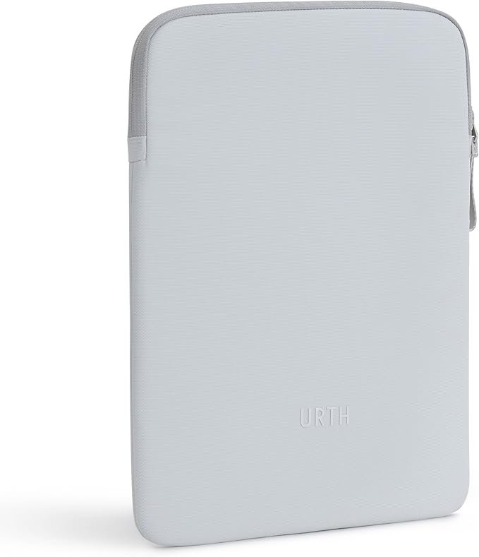 Urth Naos Laptop Sleeve - 15-16 Inch Padded, Water Resistant, Recycled Laptop Case Compatible with MacBook Air/Pro in Ash Grey