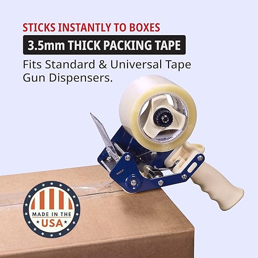 Aviditi Packaging Tape for Boxes, 3" x 55 Yards, 3.5 Mil, 24-Pack | Clear Acrylic Tape Strong for Packing, Mailing, Boxing, Package, Shipping, Moving, Home and Office, Bulk Refill for Dispenser