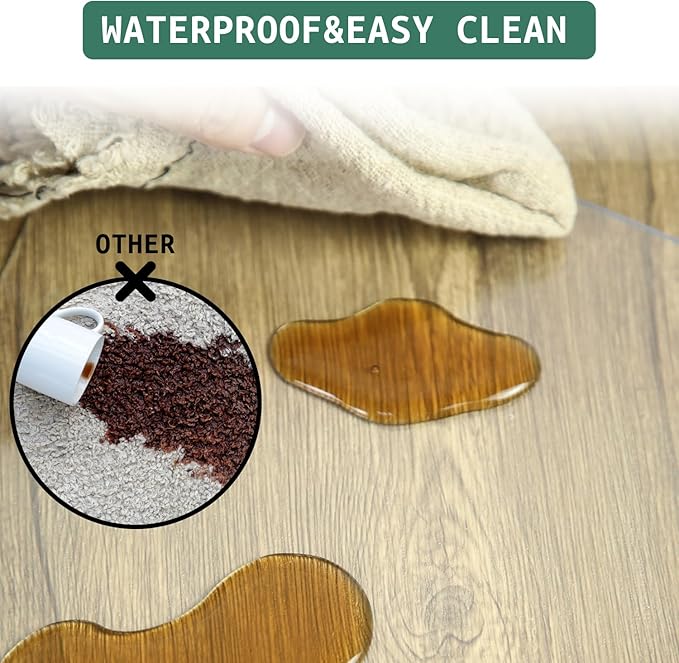 Clear Chair Mat for Hardwood Floors - 48''x30'' Heavy Duty Office Chair Mat, Rectangle Rolling Chair Mat for Hardwood, PVC Protector Hard Floor Mat for Computer&Desk Chair (48'' x 30'')