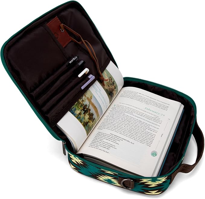 Montana West Bible Book Covers for Women Canves Bible Cases with Zippered Pocket Bible Bags Handheld Crossbody Church Bible Study Supplie