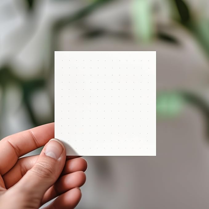 Sticky Notes Dots Grid 12pk | 3x3 Inch Small Self Stick Notepads for Desk and School Supplies