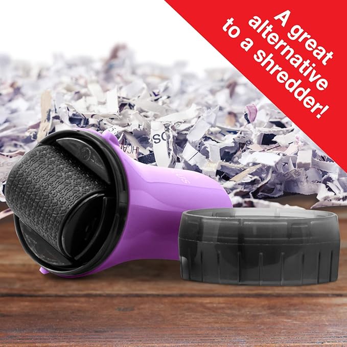 Wide Advanced Privacy Protection Roller for Bills, Mail, Address Labels, mask Private Information Without a Shredder, Identity Theft Prevention Stamp by Guard Your ID, ASOTV (Wide 3-Pack, Purple)