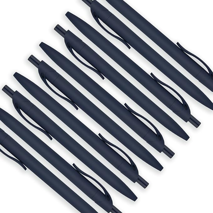 deegtran Pens Bulk, 200 Pack No Bleed Blue Barrel Click Pens, Wholesale Retractable Ballpoint Pens, Pens Medium Point, Smooth Ink Pens, 1.0MM Black Ink