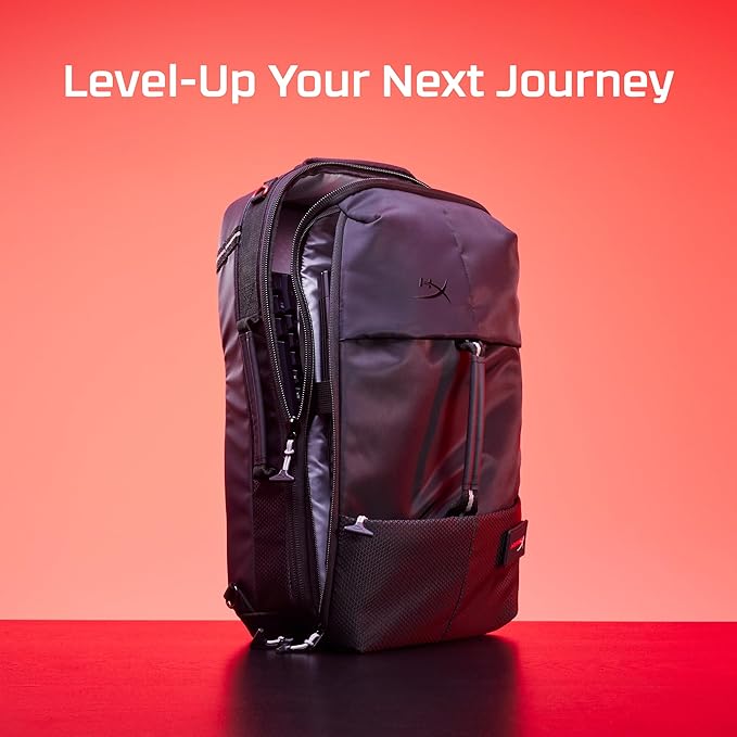 HyperX Knight Gaming Backpack for Laptops Large Storage Durable Travel Ready Black