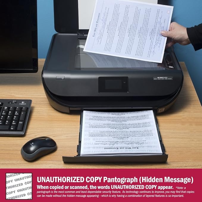 DocuGard Advanced Blue Multi-Purpose Security Paper, 7 Features, 8.5 x 11 Inches, 24 lb, 2500 Sheets (04546C)