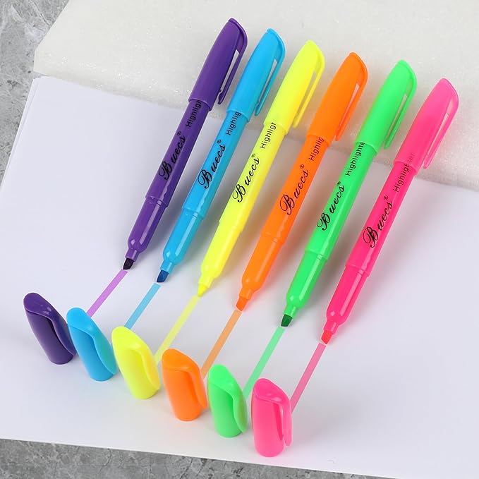 Highlighters Bulk Pack, 108 Count, Assorted Colors, Chisel Tip, suitable for Adults Highlighting Planner Notes, Office School Supplies