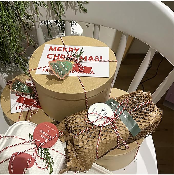 15”x400’Honeycomb Packing Paper,Eco Friendly Recyclable Honeycomb Cushioning Wrap Roll for Safe Moving Shipping Packaging with 20 Fragile Stickers.