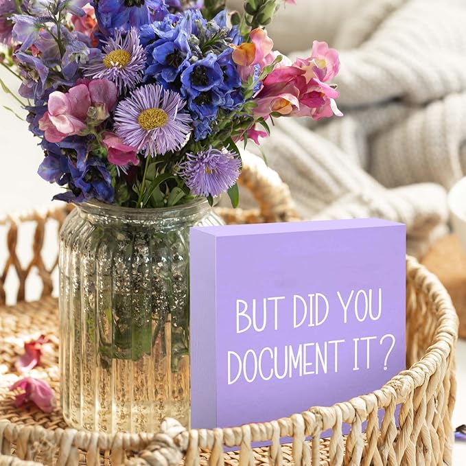Purple Office Decor Desk Accessories Purple Office Gifts Purple Decor Sign for Cubicle Decor or Desk Decorations for Women Home & Office Cute Desk Accessories Gifts for Women Coworker