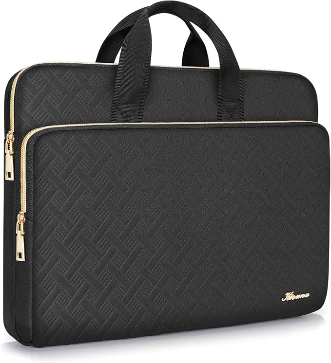 KIZUNA Laptop Sleeve Case 13 Inch Computer Carrying Handbag for 14" MacBook Pro M3 2023/M2 M1 Max /13.6" New MacBook Air M2/14 Lenovo ThinkPad X1 Carbon/Yoga C740 S740 C930/14 IdeaPad Flex 5i, Black