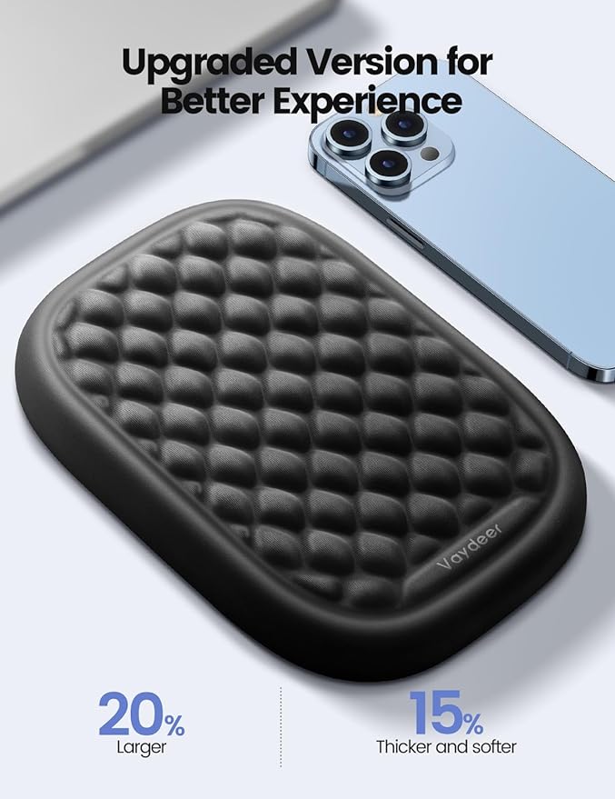 [Upgraded Larger and Thicker] Vaydeer Elbow Rest Pad, Desk Wrist Rest Memory Foam Armrest, Ergonomic Mouse Cushion Support, Wrist Pain Relief for Computer Laptop Working Typing Gaming Office-Sky Blue