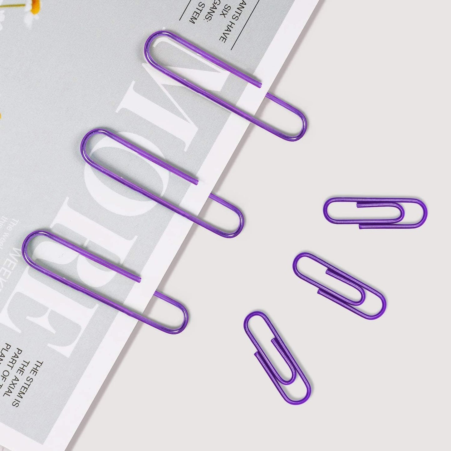 Vinaco Purple Jumbo Paper Clips, 100 Pack, 2 Inch (50 mm), Durable & Rust Resistant, Great for Office, School and Personal Use