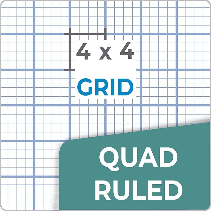 12 Pack Graph Paper Notebook, No Bleed, Extra Pages - 120 Pages (60 Sheets), Softcover Kraft Journal for Kids, A5-8 x 5.7, Graph Composition Notebook, Quad Ruled Notebook, Grid Notebook