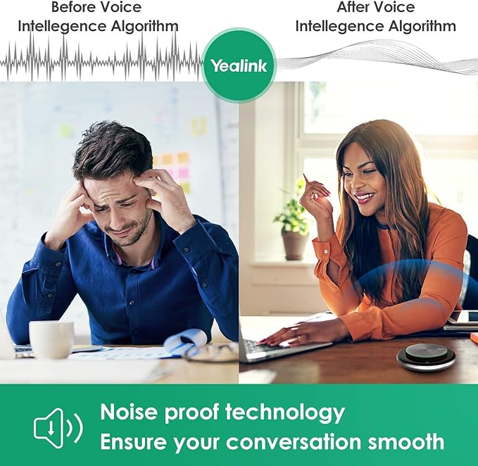 Yealink Bluetooth Speakerphone Conference Speakerphone Microphone Teams Certified CP700 USB Speaker Full Duplex Noise Reduction Algorithm Home Office 360° Voice Pickup