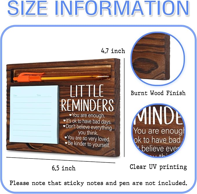 Inspirational Motivational Gifts Little Reminders Gifts for Women Men, Mental Health Gifts for College Positive Daily Affirmations Cheer Up Gifts Office Self-Stick Note Pad Holders SD132