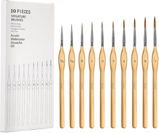 Miniature Paint Brushes Kit, Fine Detail Painting Brush Micro Professional Tiny Paints Brush Set for Art Watercolor Oil Acrylic,Mandala Painting,Craft Models Rock Painting Citadel
