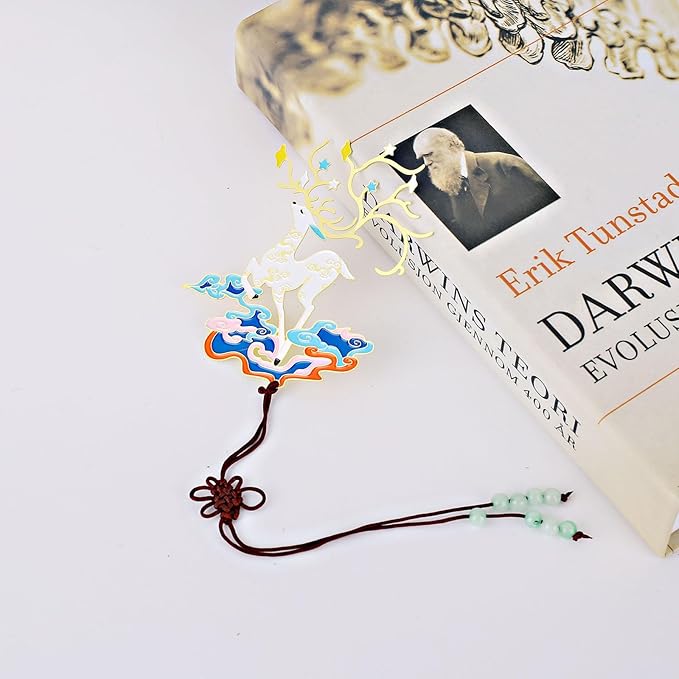 Metal Bookmark Deer Graduation Gift Father's Day Gift Party Favor Birthday Friendship Stationery Gifts for Book Lovers Teacher Student Girl Friends