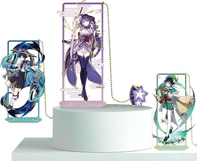 Zhongli with Chain Original Genshin Impact Metal Bookmark - Collect All Your Favorite Characters!