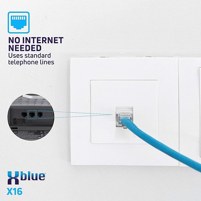 XBLUE X16 Plus Small Business Phone System Bundle with (3) XD10 Digital Phones - Capacity is (6) Outside Line & (16) Digital Phones - Includes Auto Attendant, Voicemail, Caller ID, Paging & Intercom