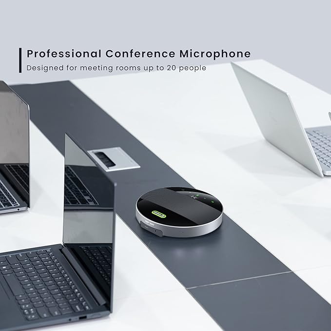 Bluetooth Conference Speaker and Microphone， Wireless Lound Speakerphone Portable for Car and Computer Home Office, Two Way Voice Clear, Compatible with Zoom, Teams, Skype