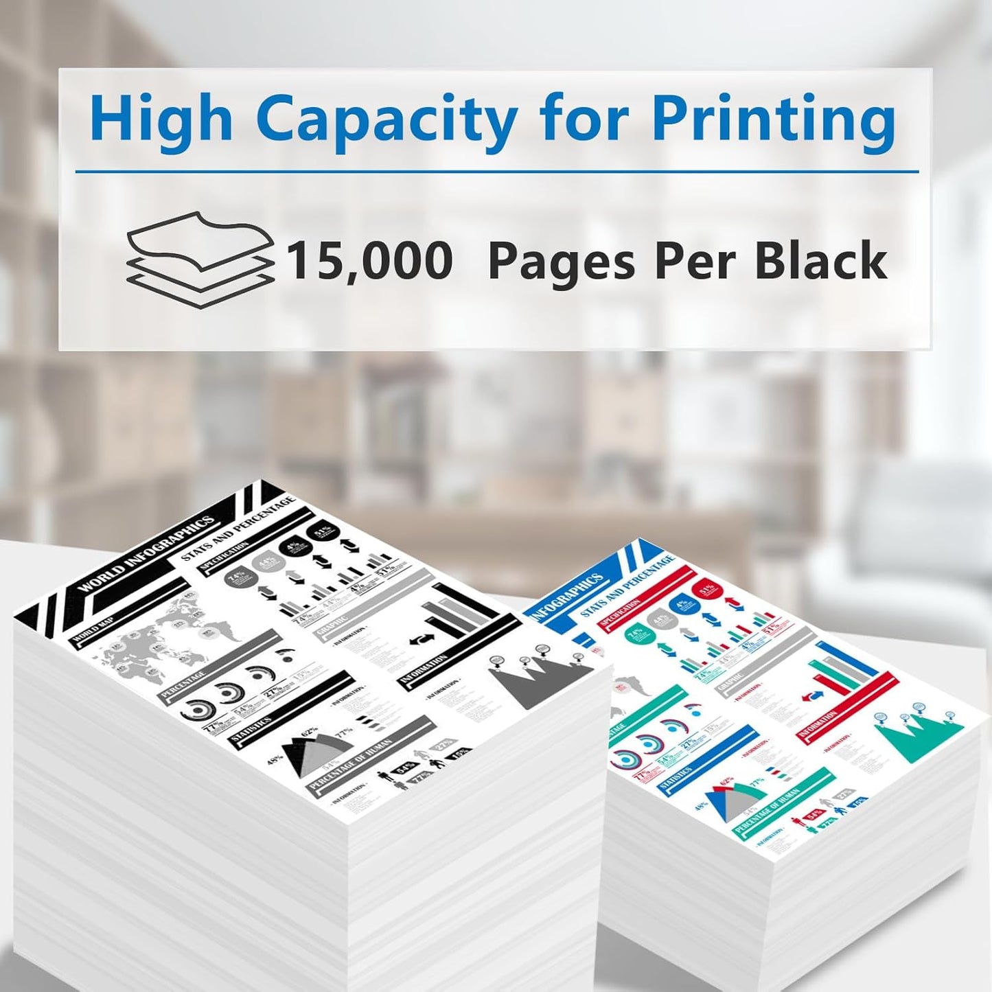 High Yield 56F1H00 Black Toner Cartridge Compatible with Lexmark 56F1H00 Toner Cartridge for MS321 MS421 MS521 MS621 MS622 MX521 MX522 MX622 MX321 MX421 Laser Printer(15,000 Pages)