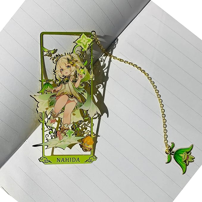 Tartaglia Bookmark with Chain Original Genshin Impact Metal Bookmark - Collect All Your Favorite Characters!