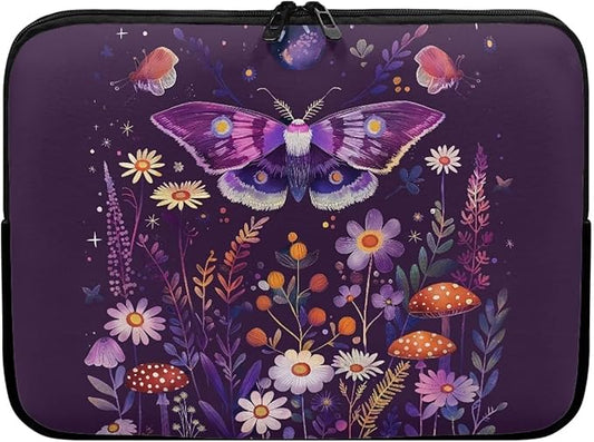 Butterfly Flower Laptop Protective Sleeve for Women Teen Girls 17 inch Laptop Covers with Large Capacity Lap Top Case Lightweight Computer Sleeve Bag Suitable Gifts for Holidays
