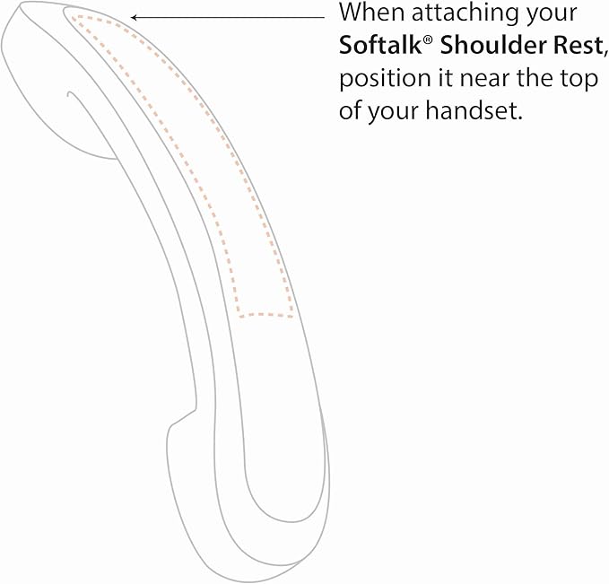 Softalk Antibacterial Charcoal Phone Shoulder Rest | Landline Telephone Accessory (00102M),1