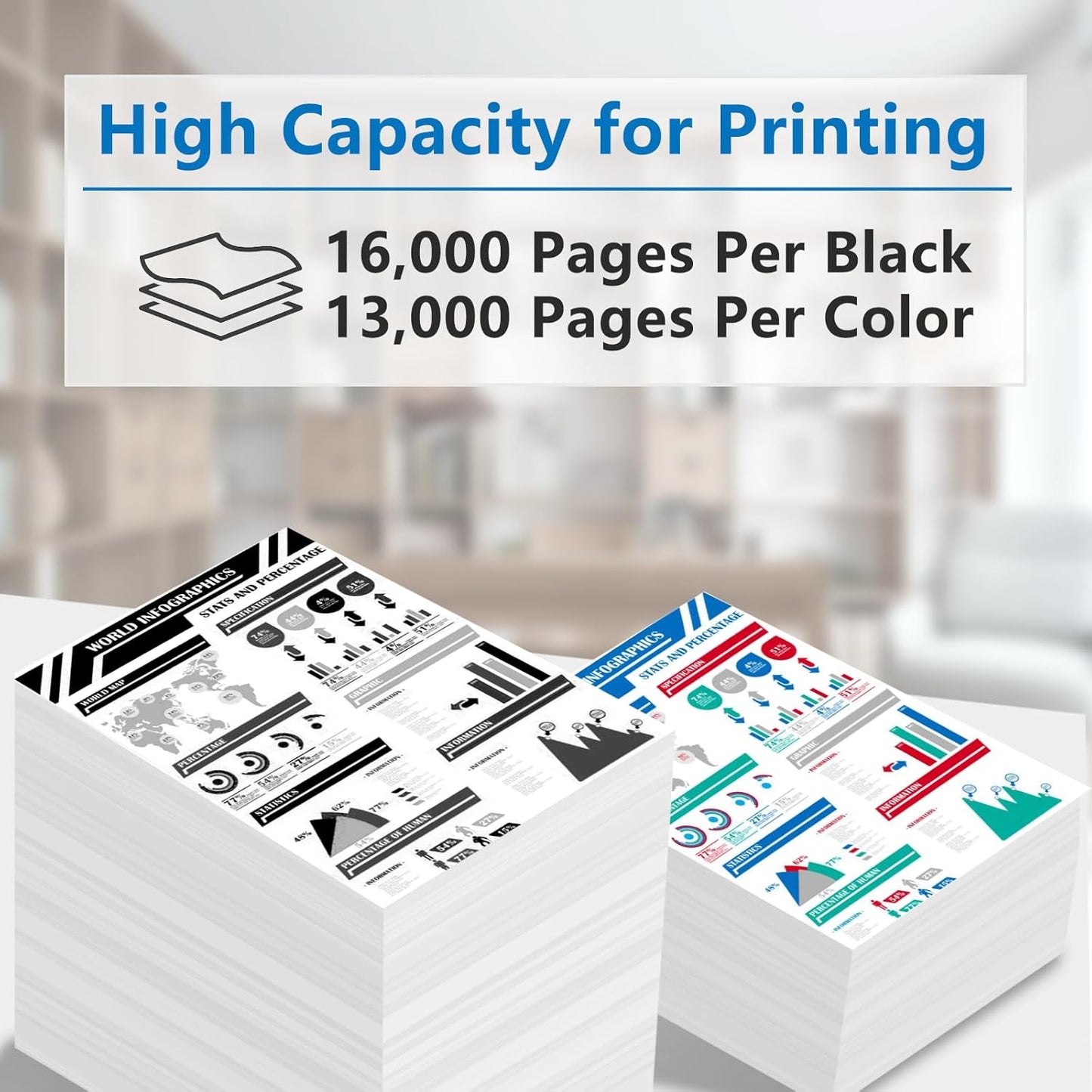 659 659A High Capacity Toner Cartridge Replacement for HP 659A 659X Toner Cartridges W2010A W2011A W2012A W2013A Compatible for Color Enterprise MFP M856DN M856X M776 M776DN M776Z M776ZS Printer