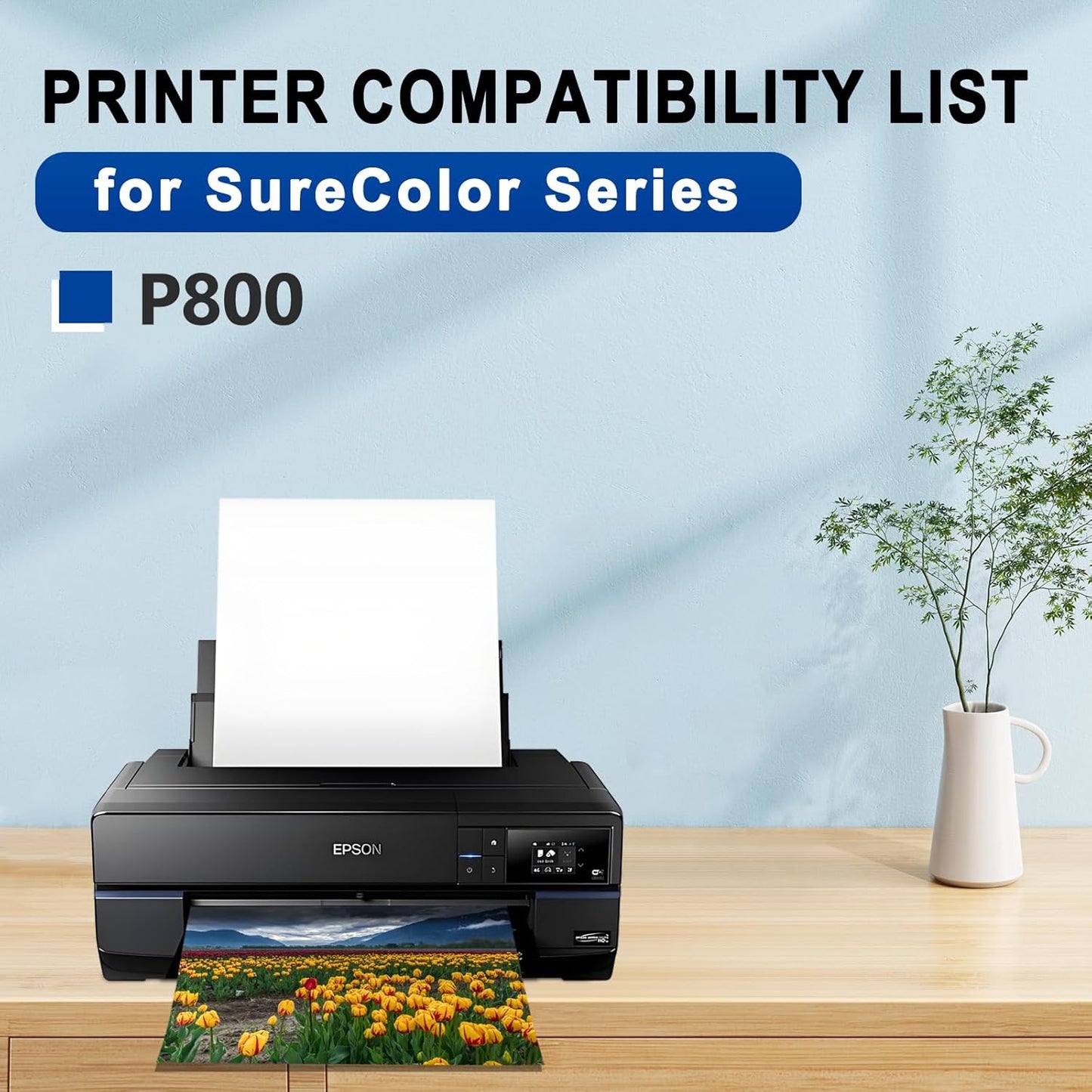 T850 Ink Cartridge T8507 T850700 Remanufactured Work for SureColor P800 (1-Pack, Light Black)