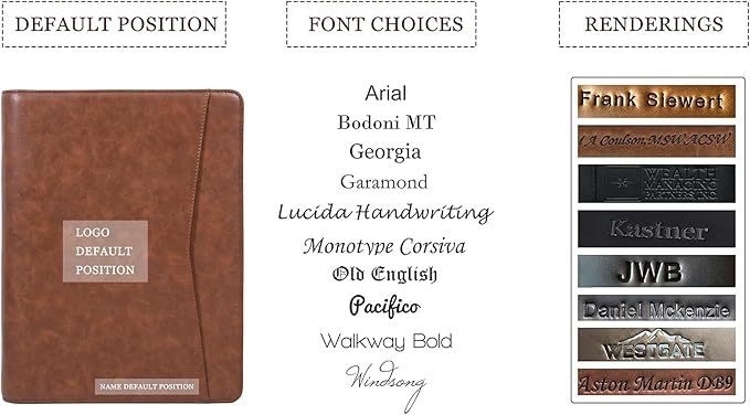 Calfinder Padfolio, portfolio folder, Padfolio for women and men, leather binder, portfolio organizer, Vegan leather folder, portfolio notebook, Resume Zippered Padfolio,Gift for Professionals, Brown