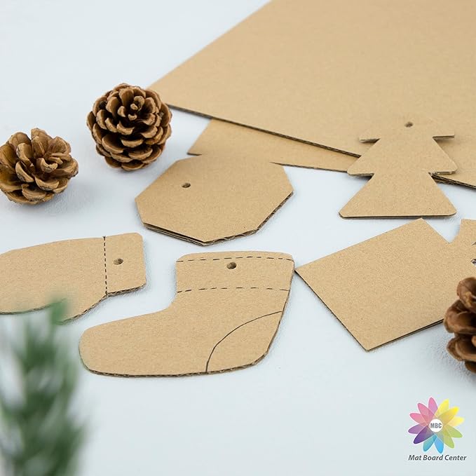 Mat Board Center, 25 Pack 16x20 Brown Cardboard Sheet, 1/8 inch Thick, Flat Corrugated Cardboard Inserts for Packing, Shipping, Mailing, Cardboard Backing, Art Craft Card Board