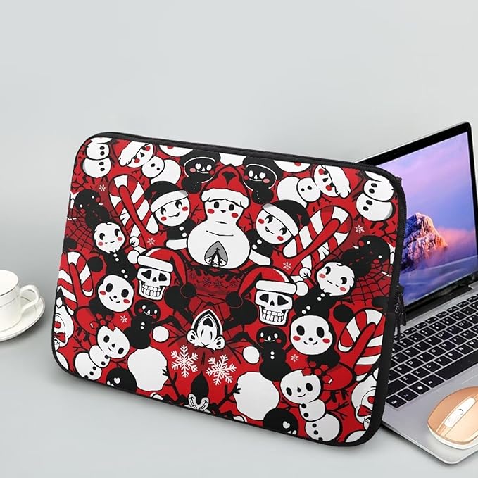 Christmas Snowman Printed Computer Bags for Laptops, Water Resistant 17 Inch Laptop Bag Laptop Briefcase Travel Case for Women Men Teens, Compatible with Most Laptops
