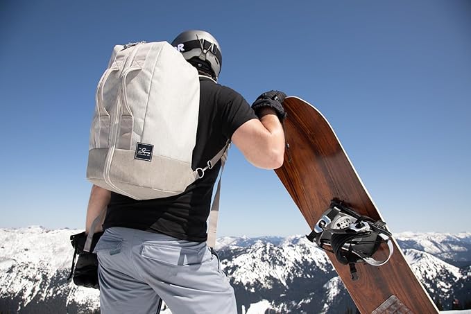 Skyway Luggage Rainier Compact Duffel Backpack, Eco-Friendly, Made of 100% rPET Travel Laptop Bag for Women & Men, Flight Approved Carry On Bag, 30L, Zion Gray