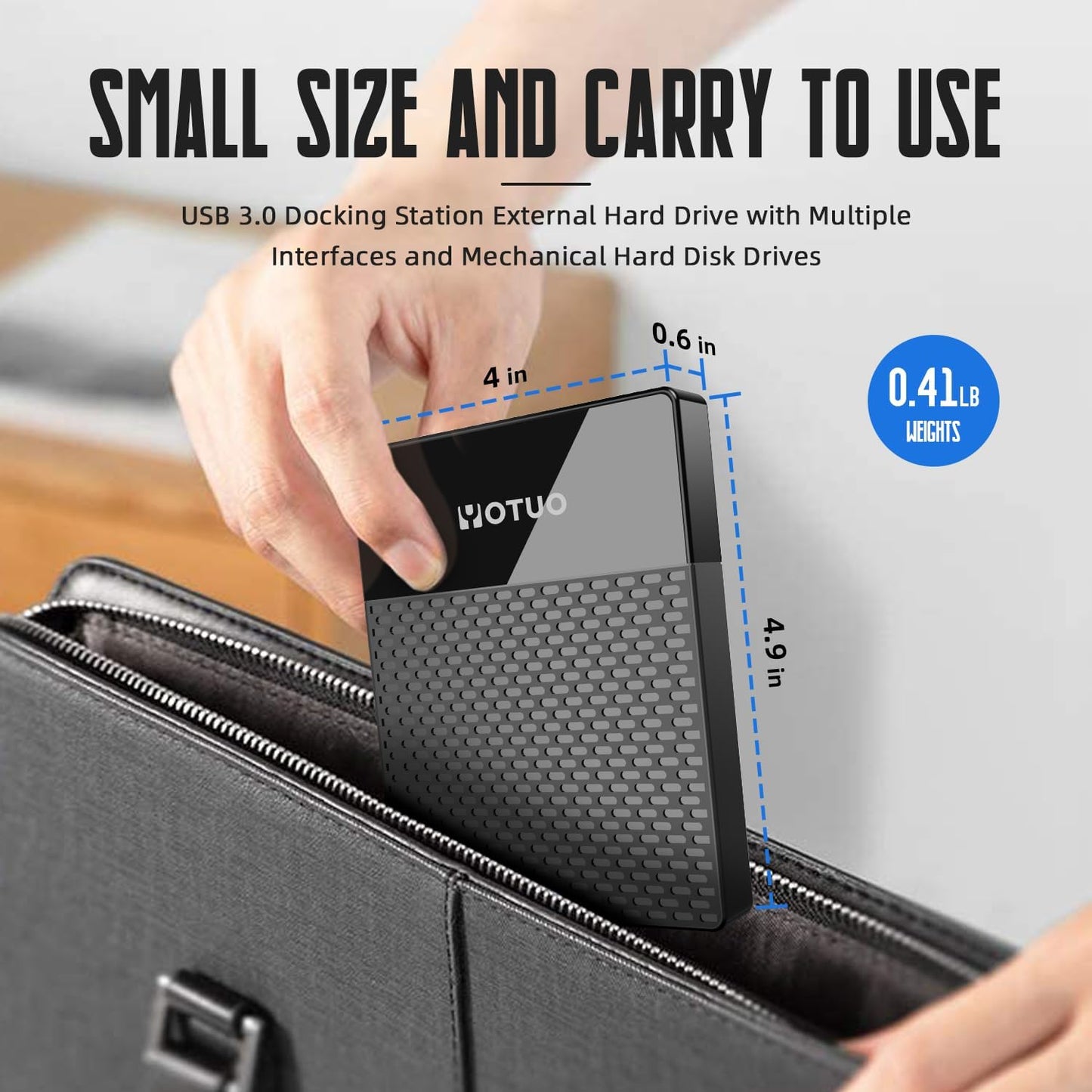 1TB Docking Station External Hard Drive, USB C Multiport Hub HDD 7-in-1, USB 3.0, SD/TF Card Reader, Multi-Function HDD for Windows, Mac, Android, TV, Phone, Laptop, Desktop, PC