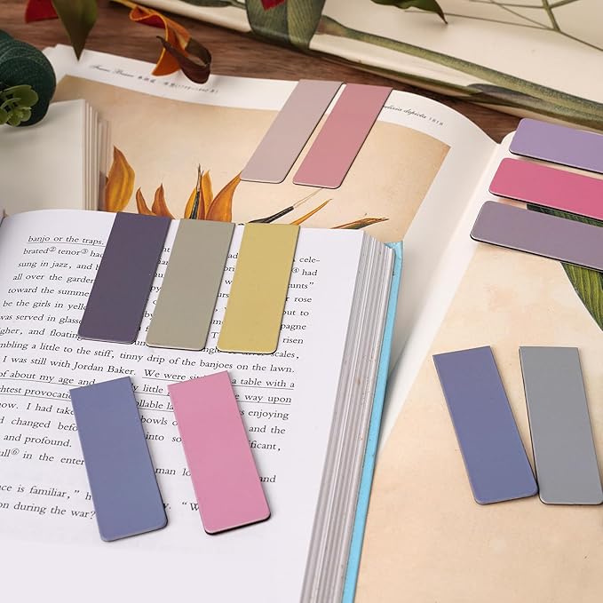 84PCS Magnetic Bookmarks Book Mark, 12 Colors Magnet Bookmark Clips Bulk, Cute Gifts Book Marks for Reading Women Men, Bookmarks for Book Lovers