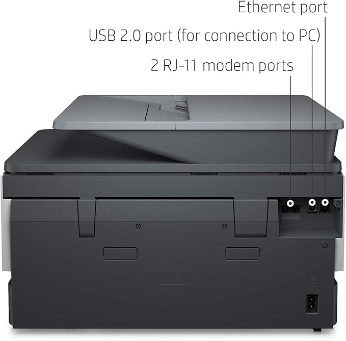 HP OfficeJet Pro 9015e Wireless Color All-in-One Printer with bonus 6 months Instant ink with HP+ (1G5L3A),Gray