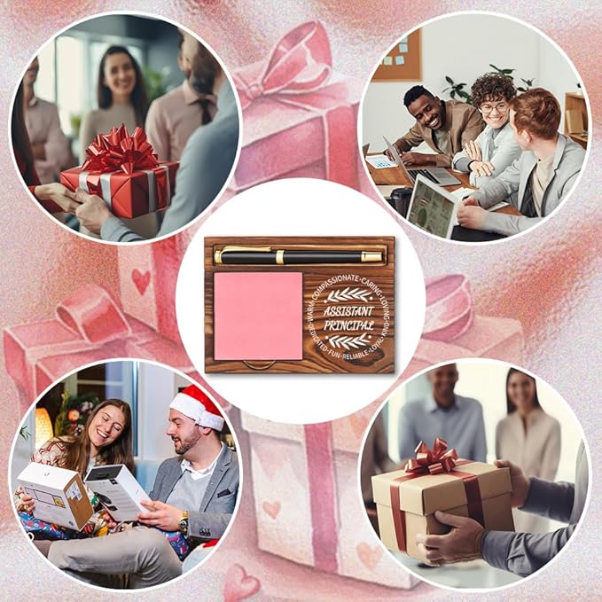 Assistant Principal Gifts, Assistant Principal Appreciation Gifts, Thank You Gifts for Assistant Principal, Inspirational Motivational Quote for Desk Self-Stick Note Pad Holders YB362
