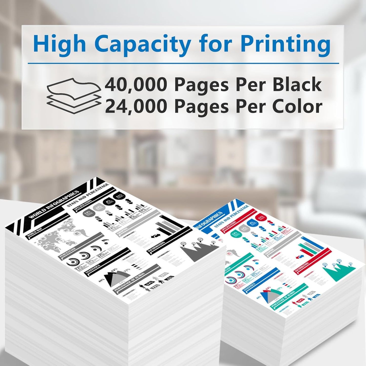 MX61NT MX-61NT Toner Cartridges MX-61NT-BA MX-61NT-CA MX61NT-MA MX-61NT-YA Compatible for Sharp MX-2651 MX-3051 MX-3061 MX-3071 MX-3551 MX-3561 MX-3571 MX-4051 MX-4061 Printer (4-Pack)