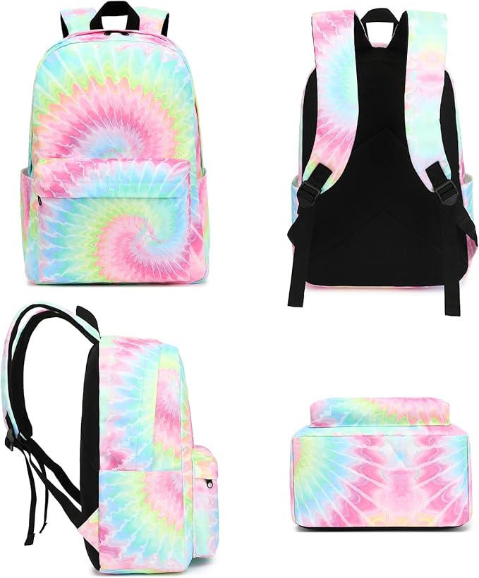 Tie Dye School Backpack for Teens Girls, Womens College Bookbags Laptop Backpacks